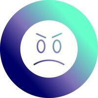Angry Face Icon Design vector