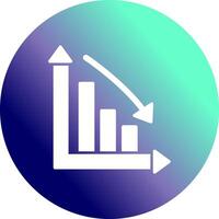 Chart Down Icon Design vector