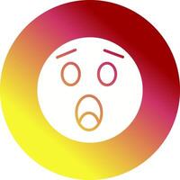 Astonished Face Icon Design vector