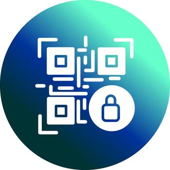 QR Code Encryption Icon Design vector