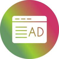Ad Placement Icon Design vector
