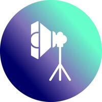 Photography Studio Lights Icon Design vector