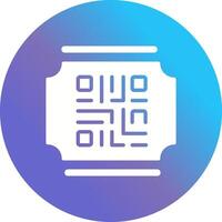 QR Code Ticket Icon Design vector