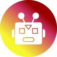 Robot Face Icon Design vector