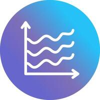 Spline Chart Icon Design vector