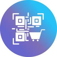QR Code Shopping Icon Design vector