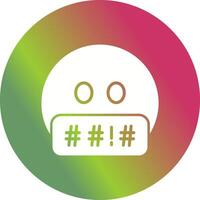 Face with Symbols on Mouth Icon Design vector