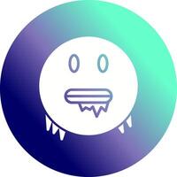 Cold Face Icon Design vector