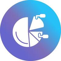 Pie Chart Icon Design vector