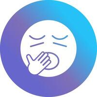 Yawning Face Icon Design vector