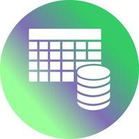 Table Data Icon Design vector