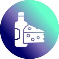 Wine and Cheese Icon Design vector