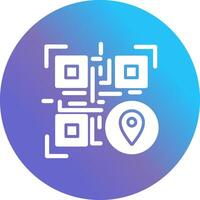 QR Code GPS Icon Design vector