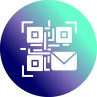 QR Code Email Icon Design vector