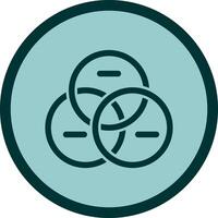 Venn Diagram Icon Design vector