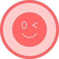 Winking Face Icon Design vector