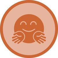Hugging Face Icon Design vector