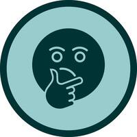Thinking Face Icon Design vector