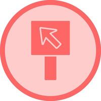 Diagonal Up Left Arrow Icon Design vector