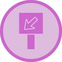 Diagonal Down Left Arrow Icon Design vector