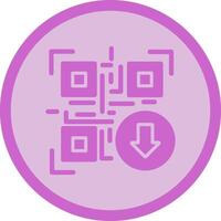 QR Code Download Icon Design vector