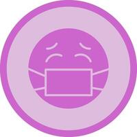 Face with Medical Mask Icon Design vector
