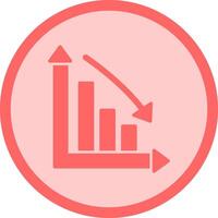 Chart Down Icon Design vector