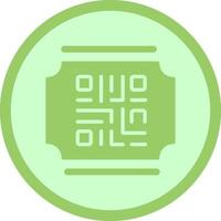 QR Code Ticket Icon Design vector
