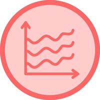 Spline Chart Icon Design vector