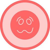 Woozy Face Icon Design vector