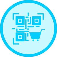 QR Code Shopping Icon Design vector