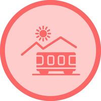 Mountain Railway Icon Design vector