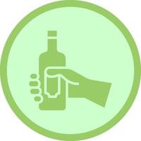 Wine Bottle Holder Icon Design vector