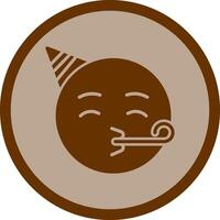 Partying Face Icon Design vector