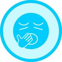 Yawning Face Icon Design vector