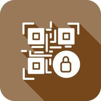 QR Code Encryption Icon Design vector