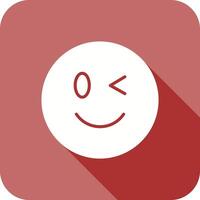 Winking Face Icon Design vector