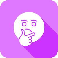 Thinking Face Icon Design vector