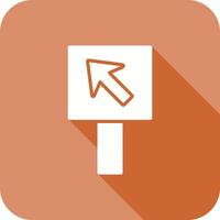 Diagonal Up Left Arrow Icon Design vector