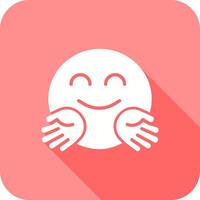 Hugging Face Icon Design vector