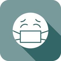 Face with Medical Mask Icon Design vector