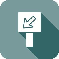 Diagonal Down Left Arrow Icon Design vector