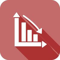 Chart Down Icon Design vector