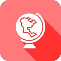 Earth Globe Americas Icon Design vector