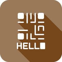 QR Code Text Icon Design vector