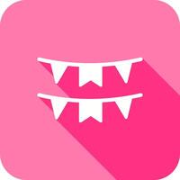 Bunting Flags Icon Design vector
