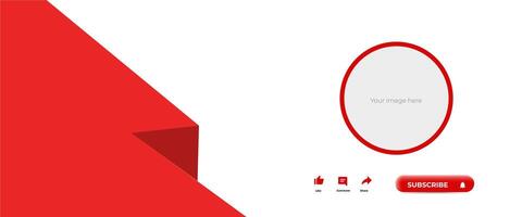 Minimalist Red and White Banner subscribe Design vector
