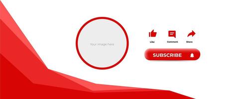 Minimalist subscribe Banner Design vector