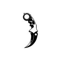 Tactical Combat Knife Isolated on White Background vector