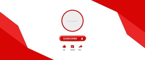 Simple red and white Banner Design simple vector